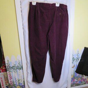 Vintage White Stag Woman 22W Plus Size Straight Leg Corduroy Pants Deep Wine